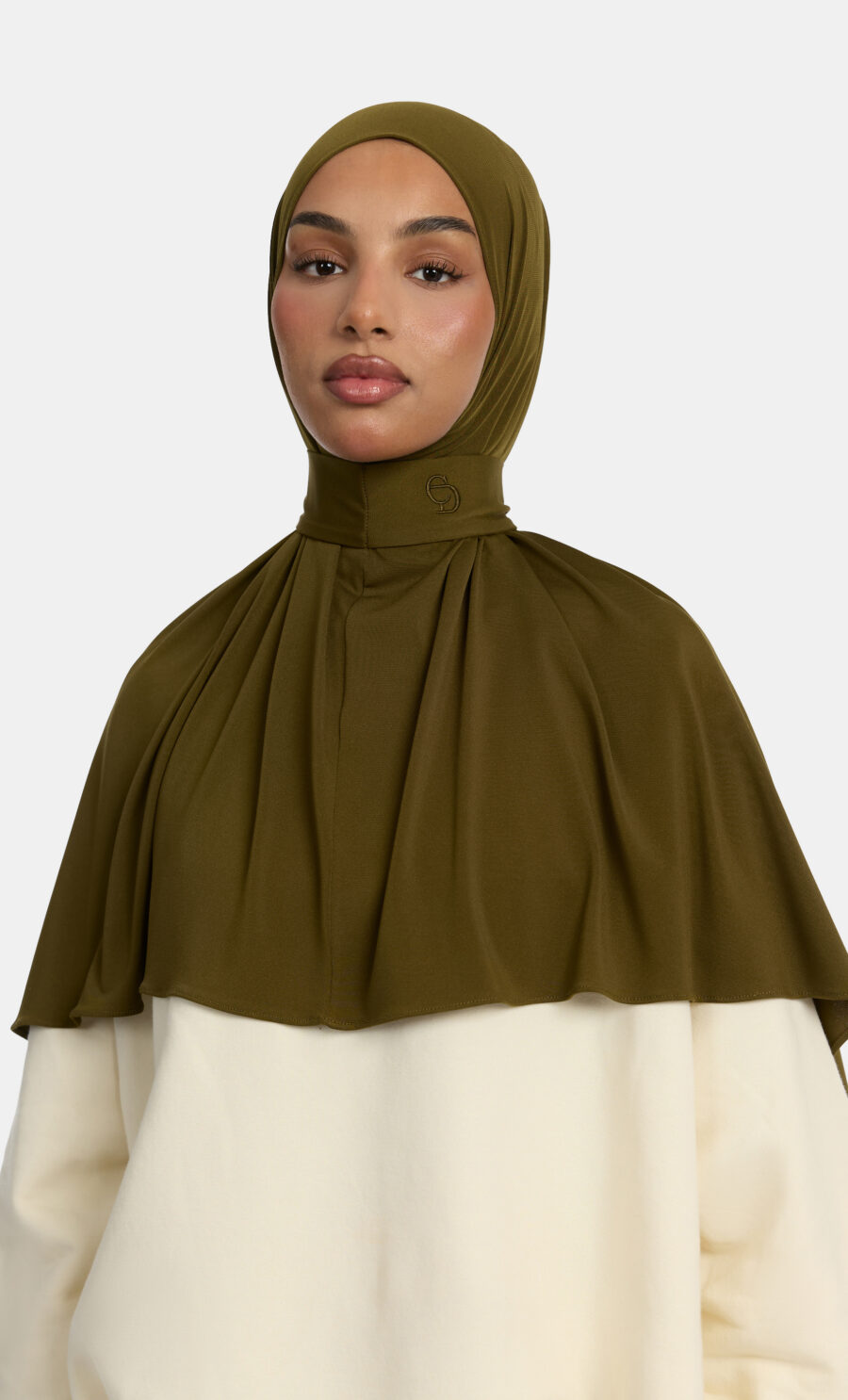 PREMIUM JERSEY PULL TIE HIJAB - OLIVE
