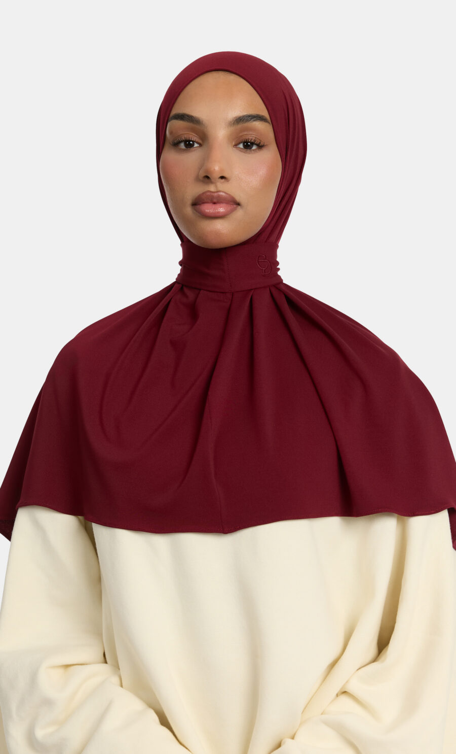 PREMIUM JERSEY PULL TIE HIJAB - BURGUNDY