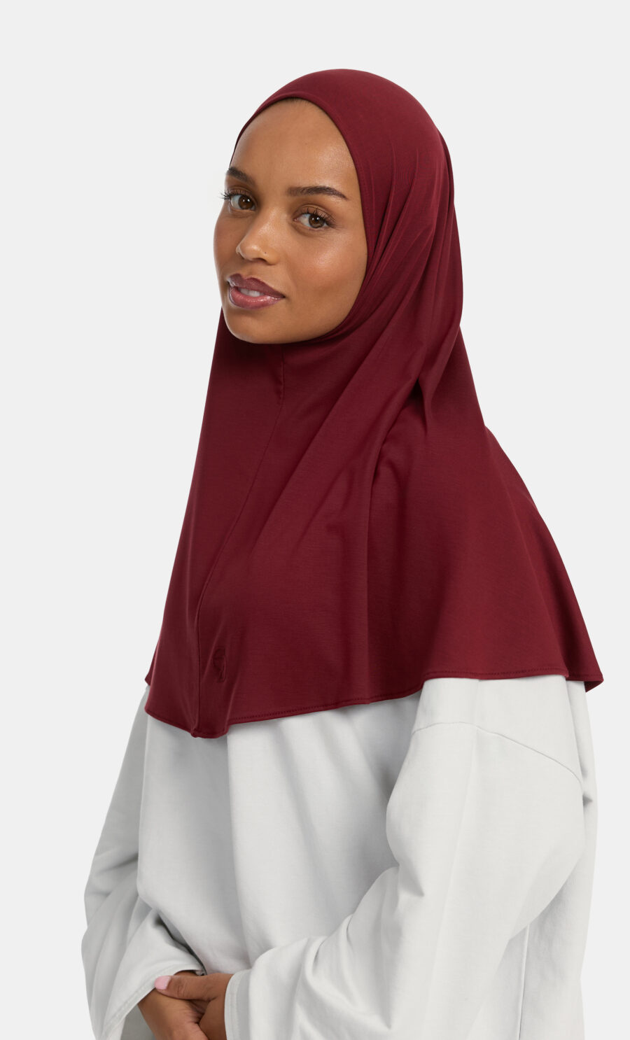 BREATHABLE SLIP ON HIJAB - BURGUNDY