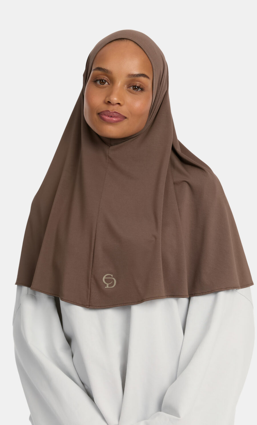 BREATHABLE SLIP ON HIJAB - BROWN TAUPE