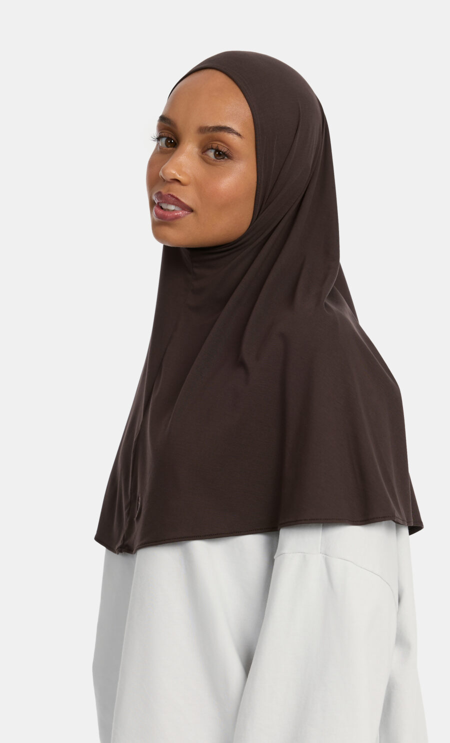 BREATHABLE SLIP ON HIJAB - CHARCOALGREY