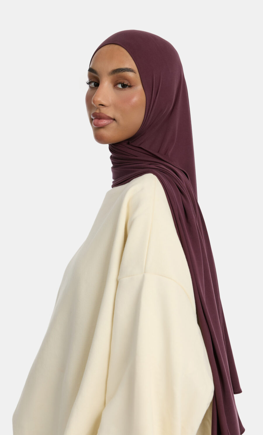 MODAL JERSEY SCARF - DEEP PURPLE