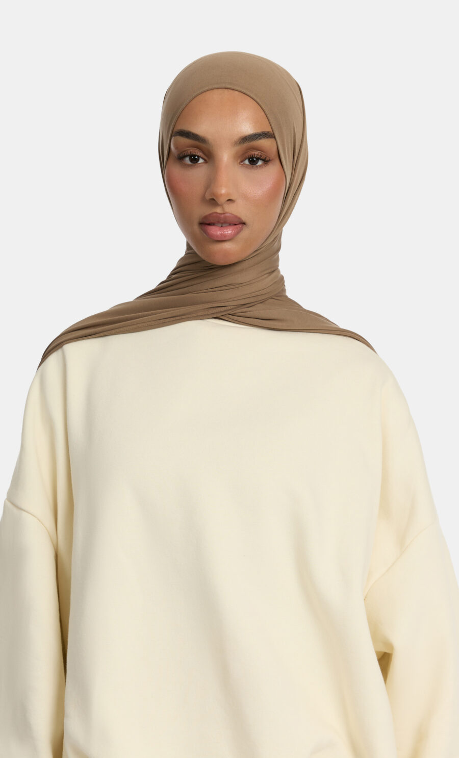 MODAL JERSEY SCARF - ASHBROWN