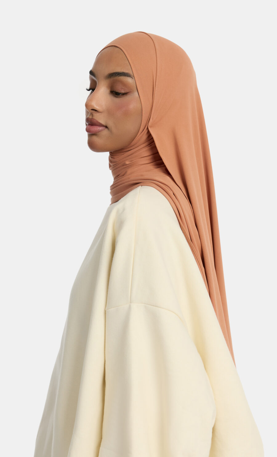 MODAL JERSEY SCARF - PASTEL ORANGE