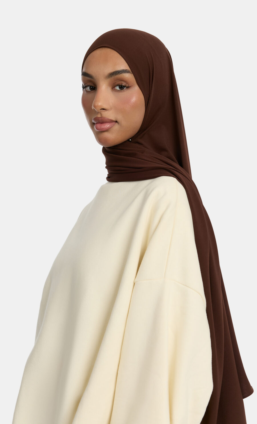 PREMIUM JERSEY SCARF - BURNT MOCHA