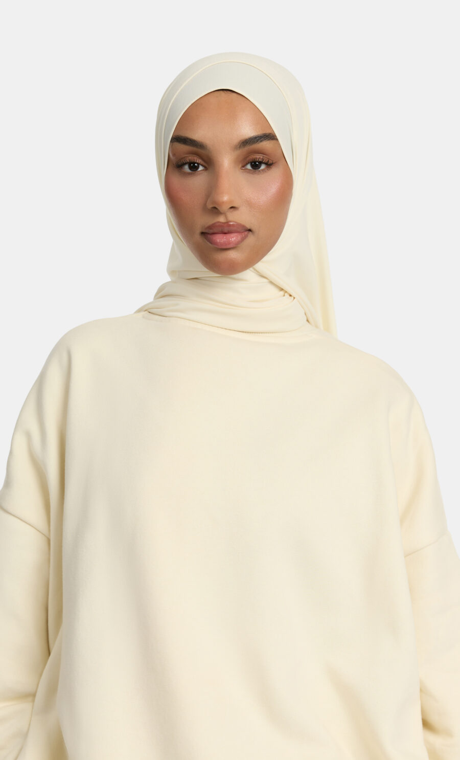 PREMIUM JERSEY SCARF - LIGHT CREAM
