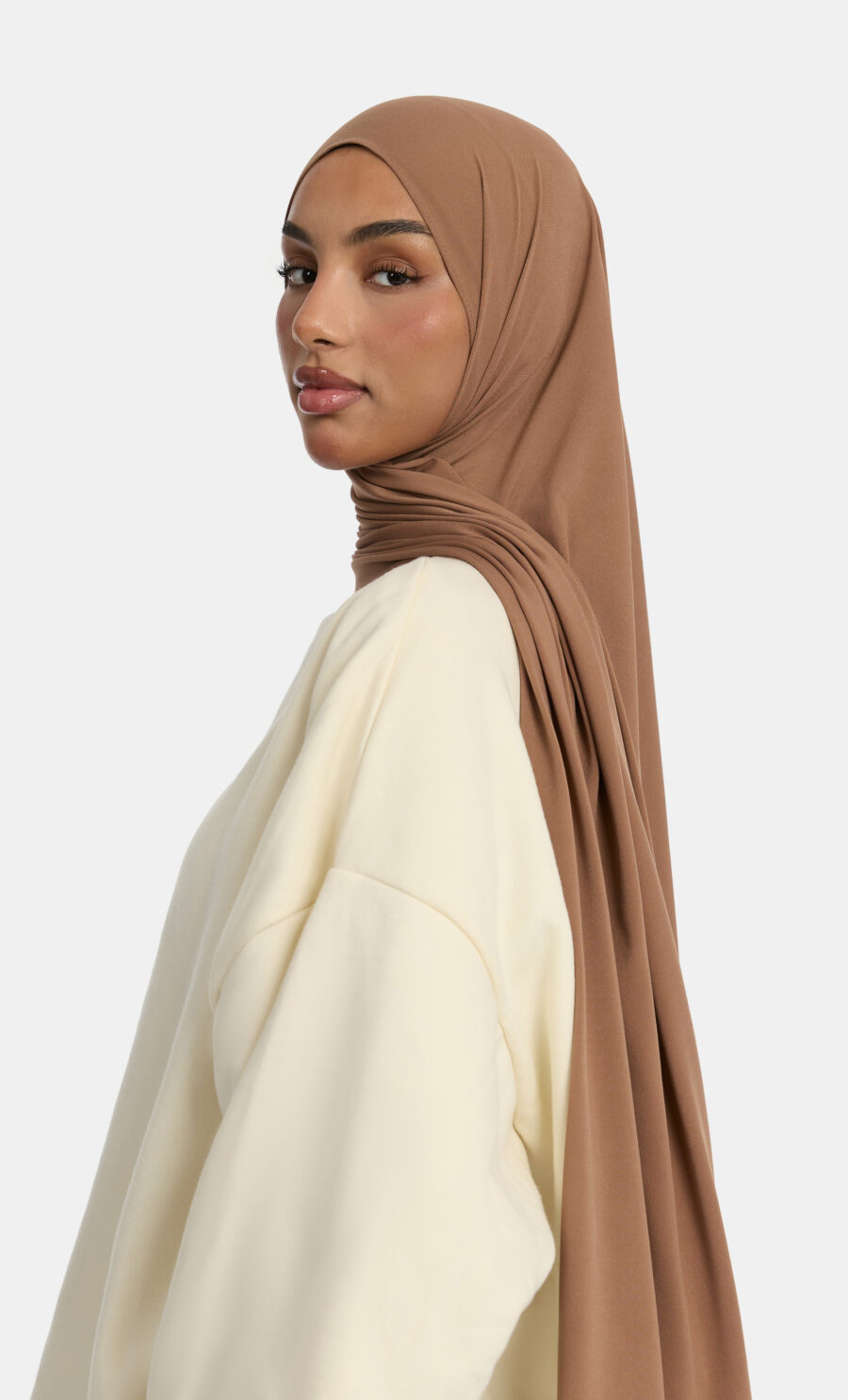 PREMIUM JERSEY SCARF - BROWN SUGAR