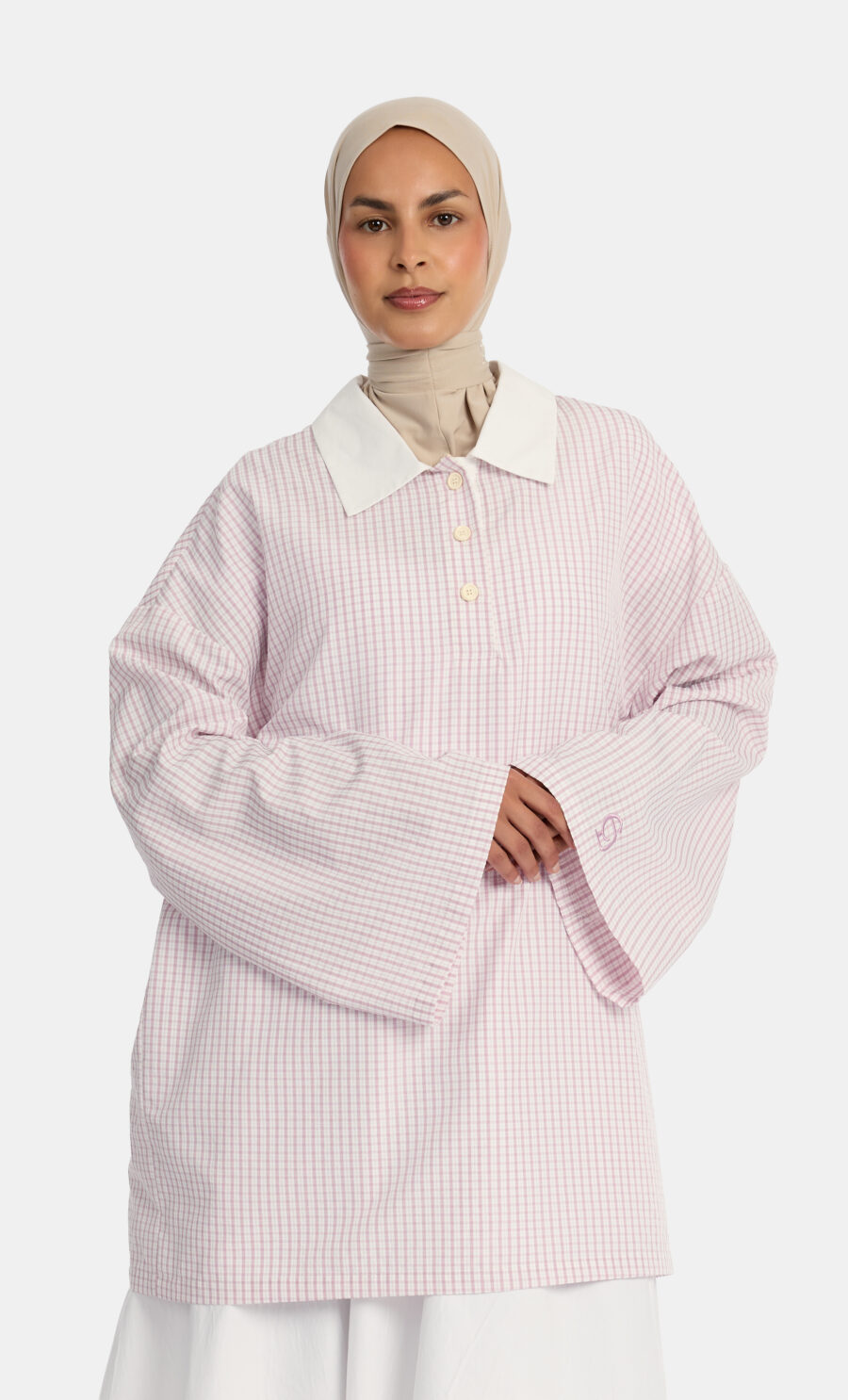 OVERSIZED DETAILED SHIRT - SOFT PURPLE, S/M