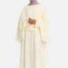 layered cape dress - creme