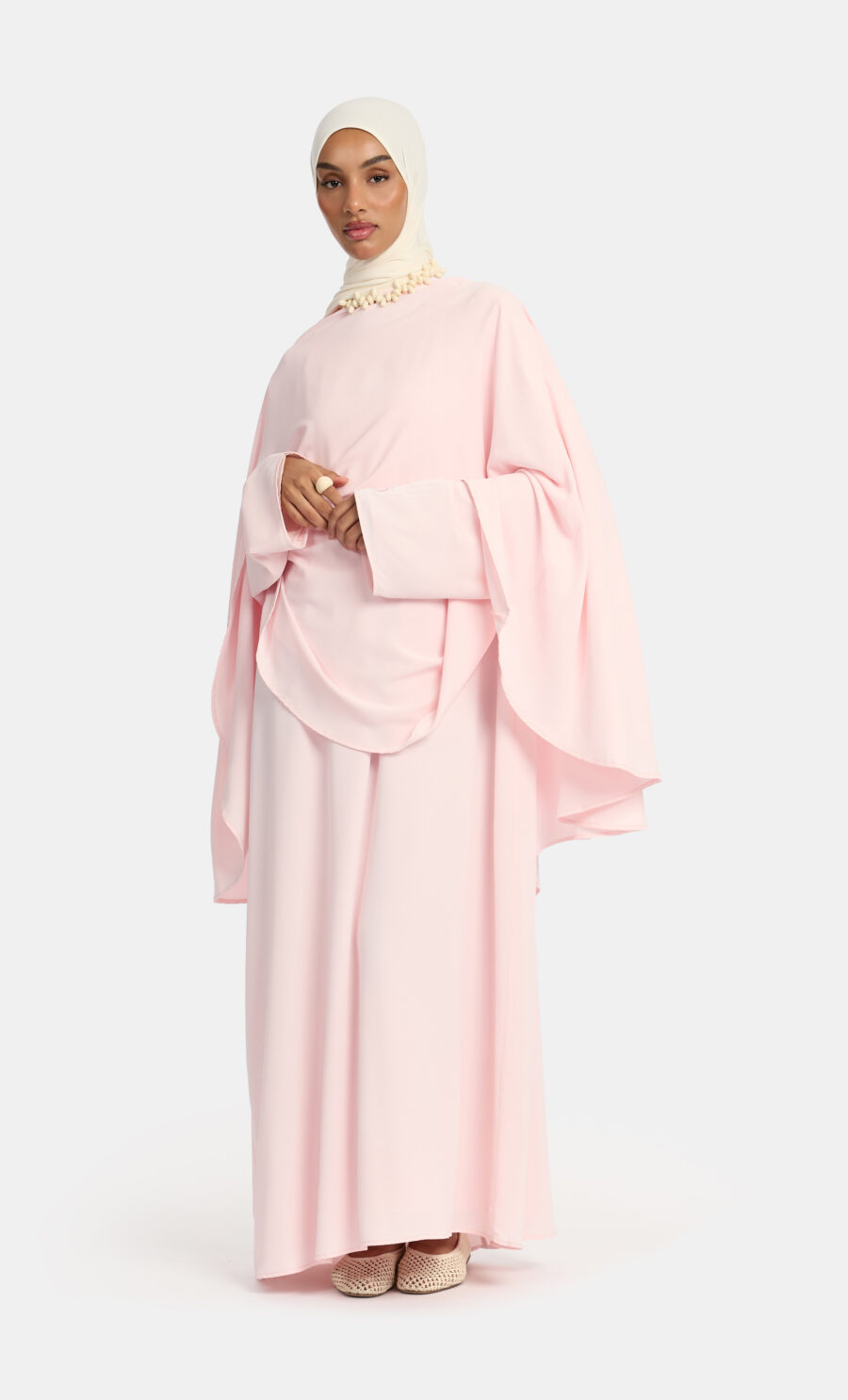 LAYERED CAPE DRESS