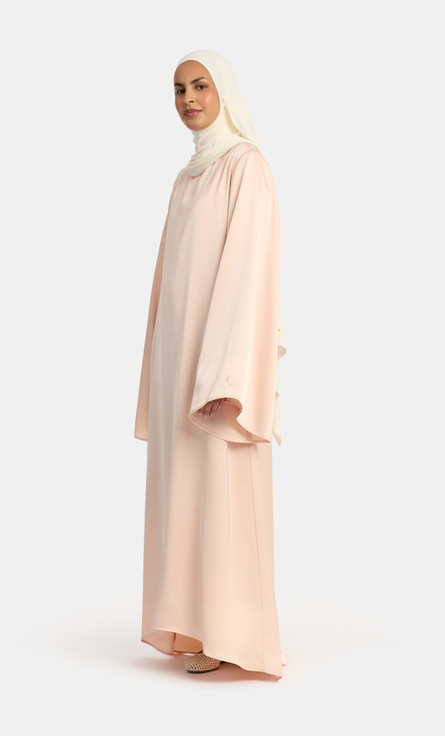 VOLUME SLEEVE DRESS - SOFT PINK, S