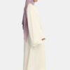 VOLUME SLEEVE DRESS-WHITE