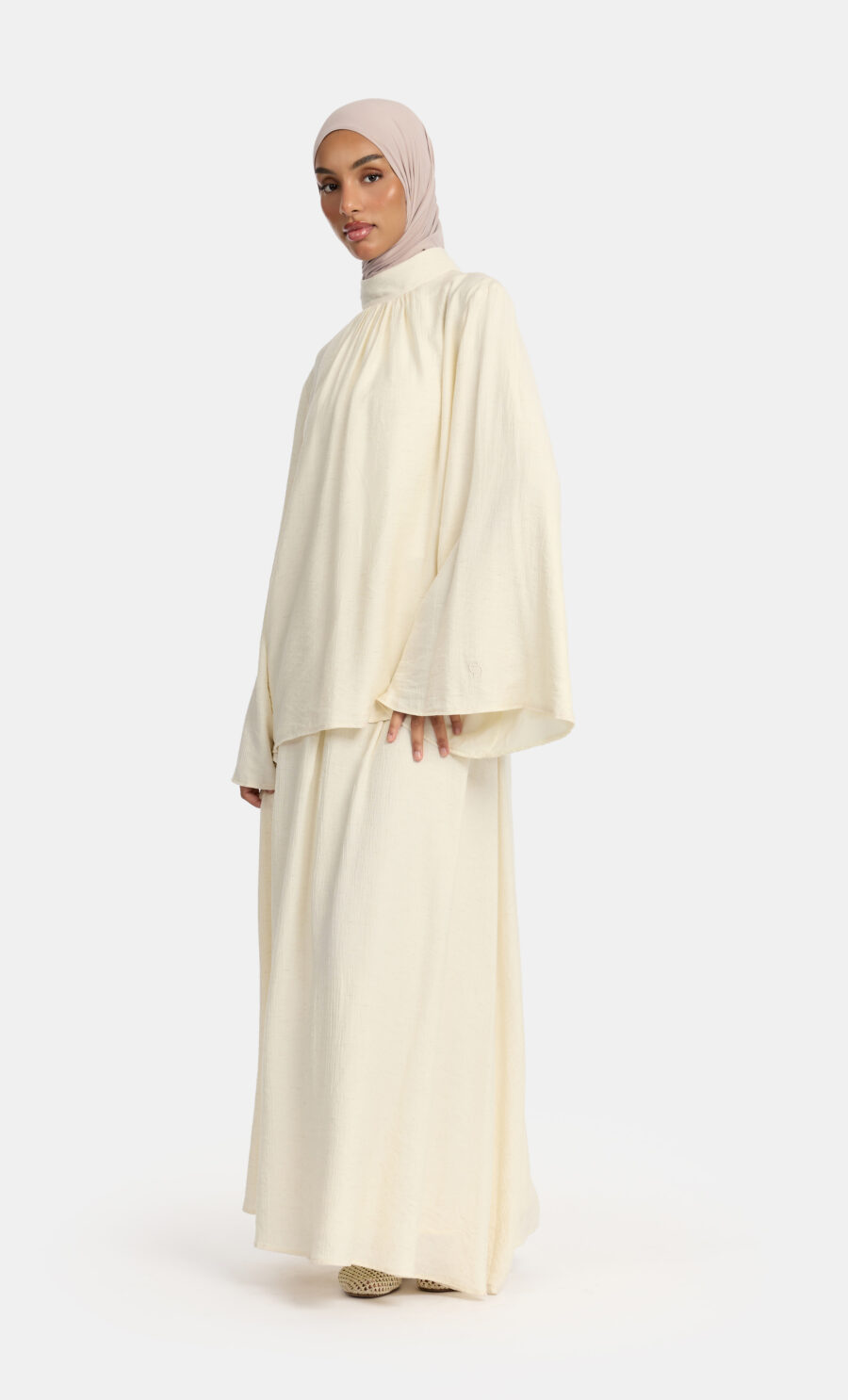 LIGHTWEIGHT SKIRT SET - OFF-WHITE, XS
