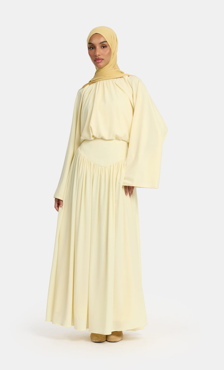 FLOWY SKIRT SET - BUTTER YELLOW, S