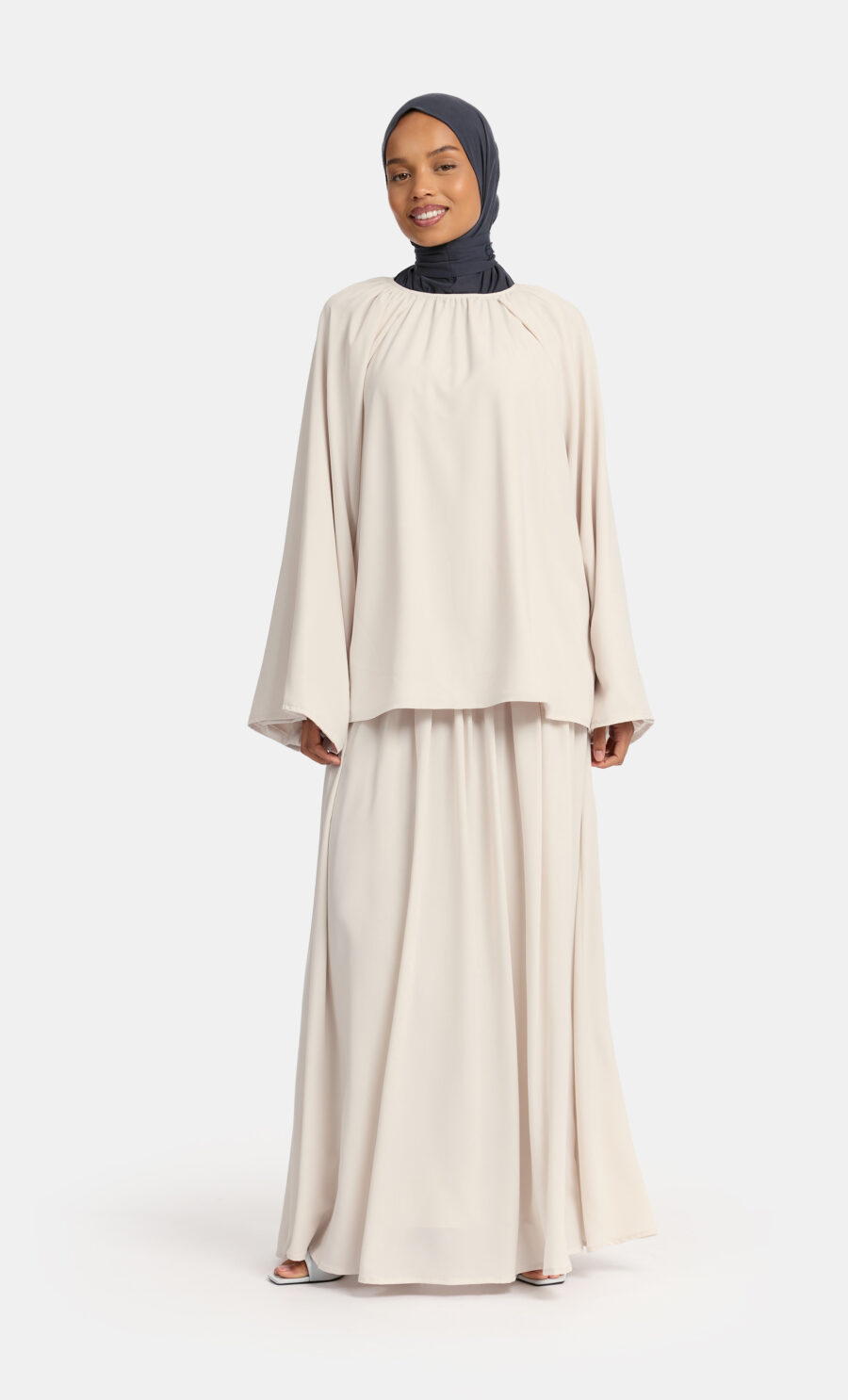 FLOWY SKIRT SET - OFF-WHITE, S