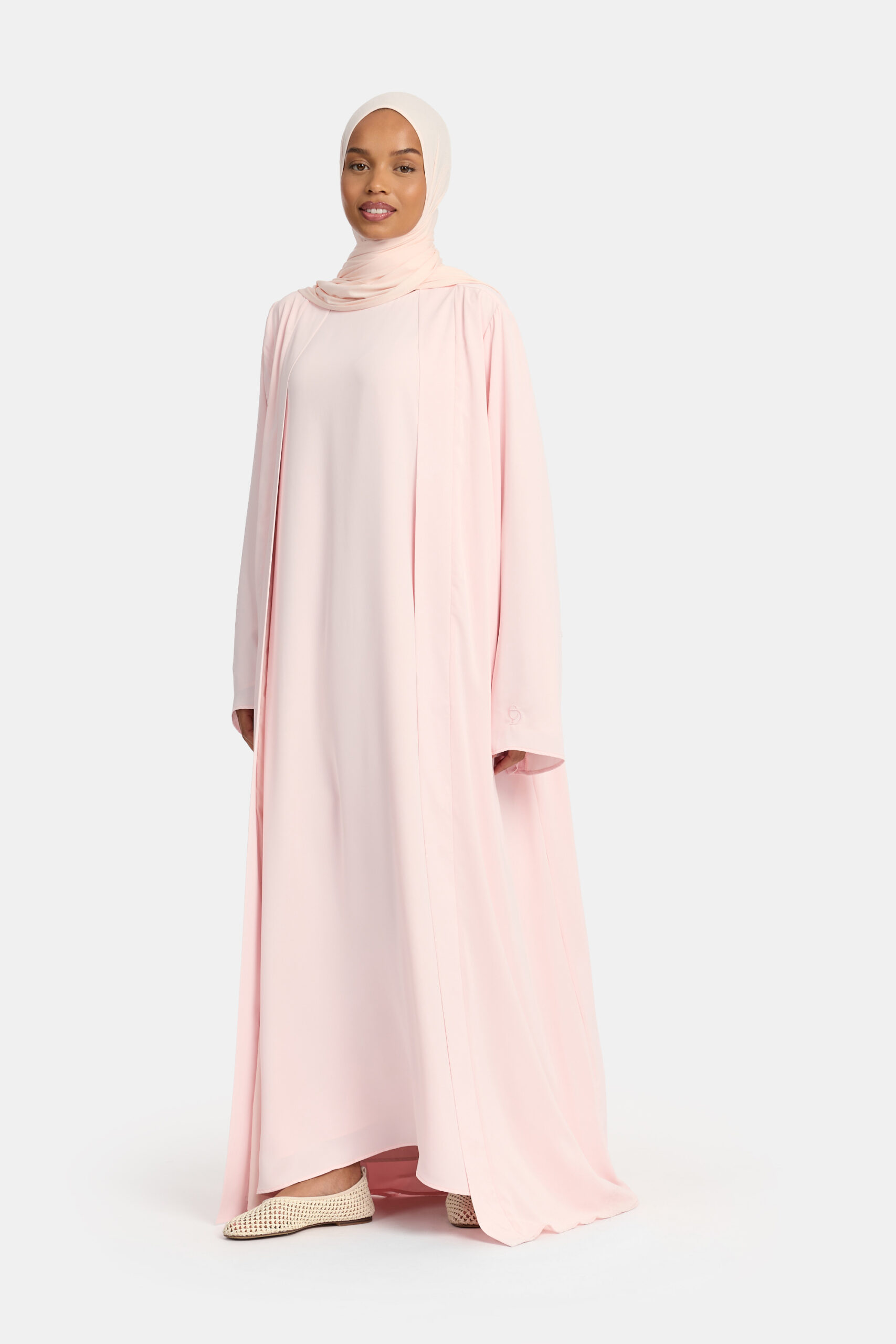 LIGHTWEIGHT KIMONO SET-BABYPINK