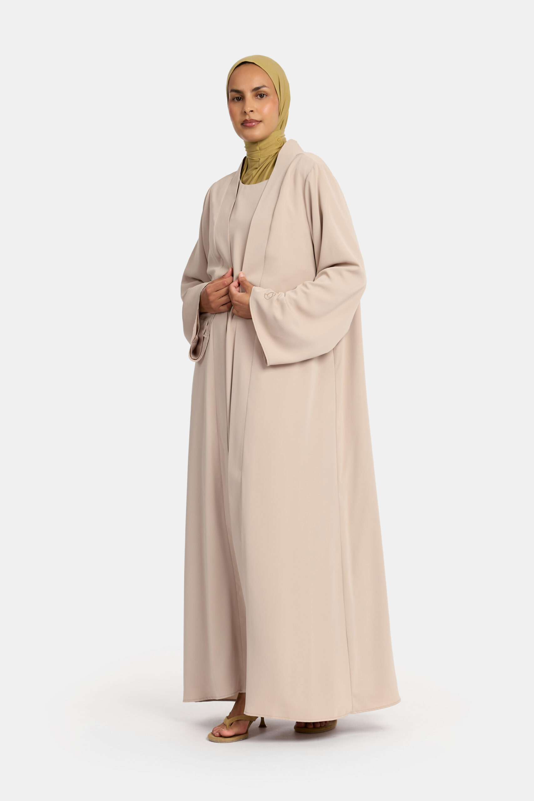 LIGHTWEIGHT KIMONO SET-SOFT TAUPE