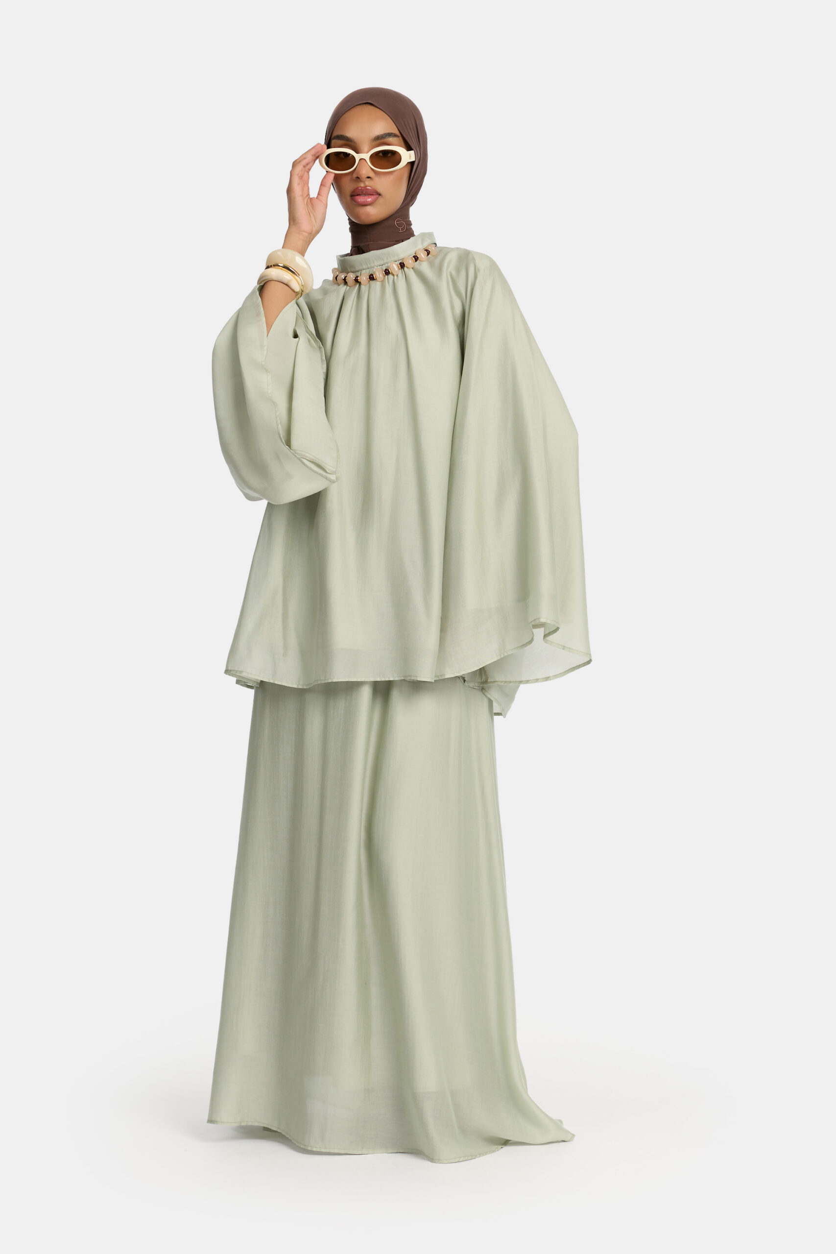 FLOWY TIE SKIRT SET