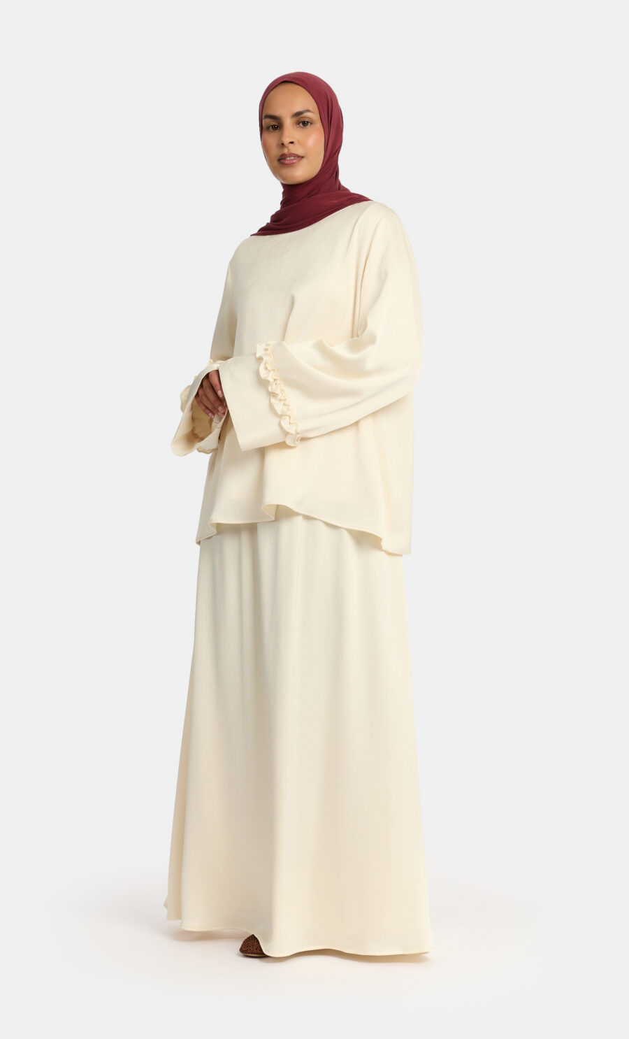 PLISSÉ SKIRT SET - S, PLATINUM