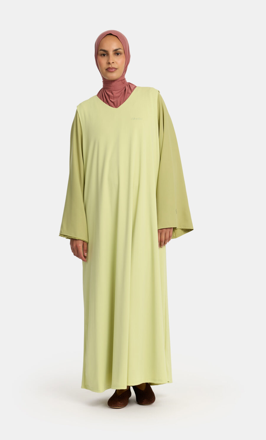 JERSEY GILET DRESS - 135 CM, PISTACHIO