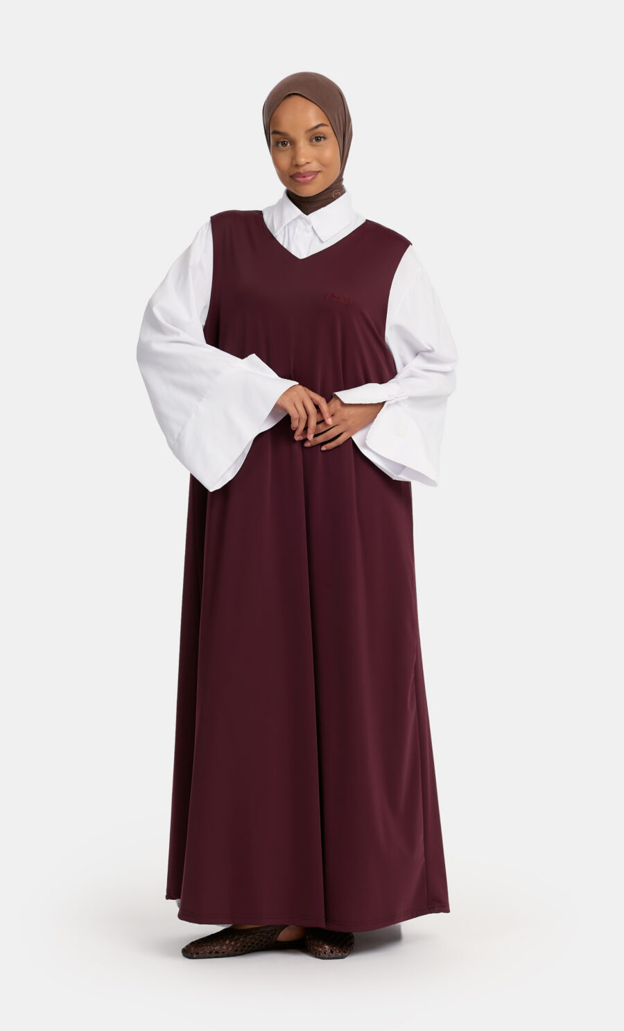 JERSEY GILET DRESS - 145 CM, VINTAGE PURPLE