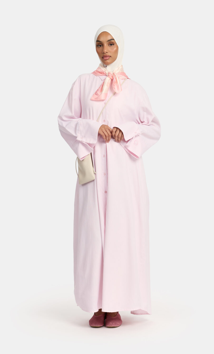 OVERSIZED MAXI BLOUSE - PINK, 135 CM