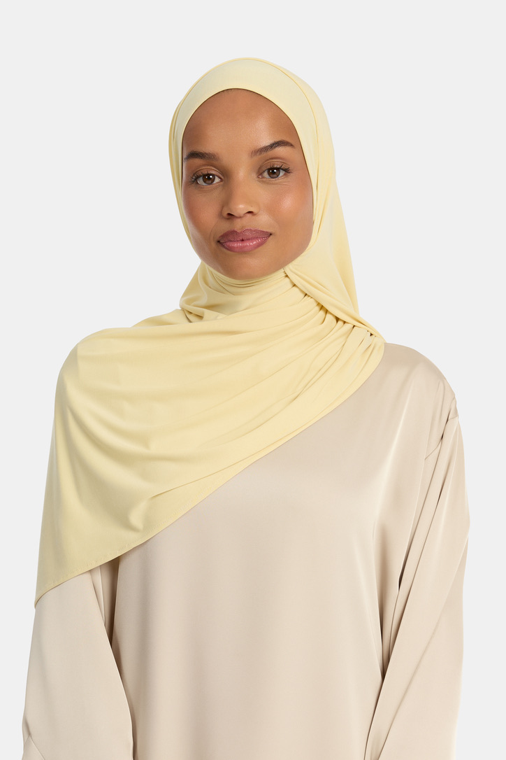 BREATHABLE JERSEY SCARF - BUTTER YELLOW