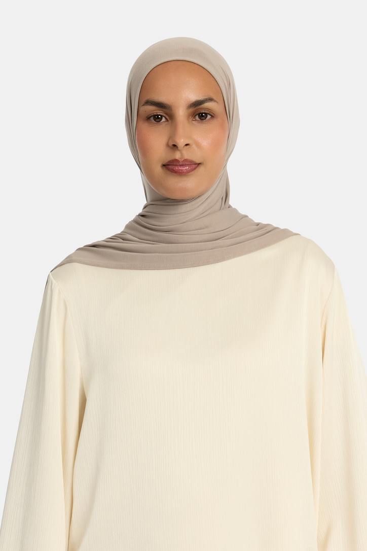 BREATHABLE JERSEY SCARF - STONE