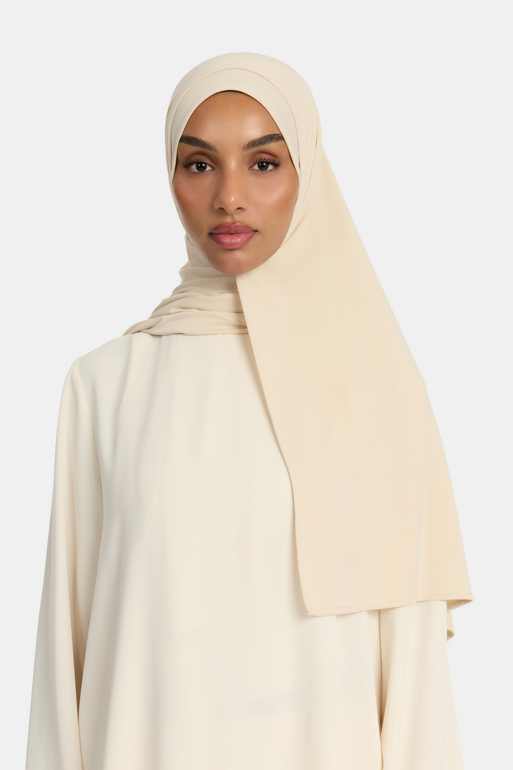 BREATHABLE JERSEY SCARF - CREAM