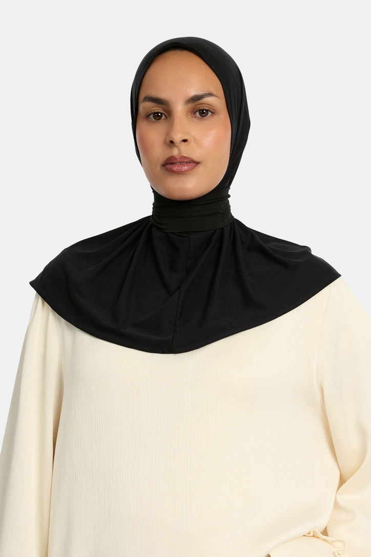 BREATHABLE PULL TIE HIJAB - BLACK