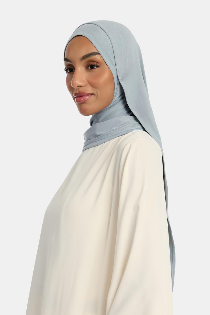 BREATHABLE JERSEY SCARF - SOFT BLUE