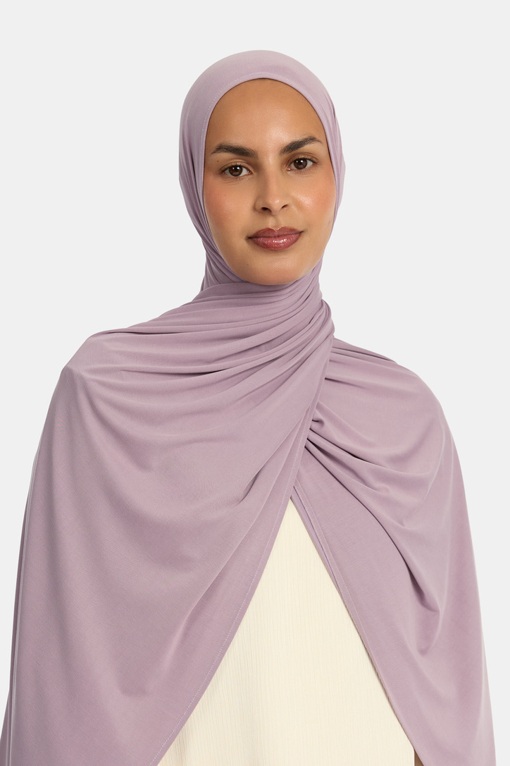 BREATHABLE JERSEY SCARF - BLUEBERRY MILK