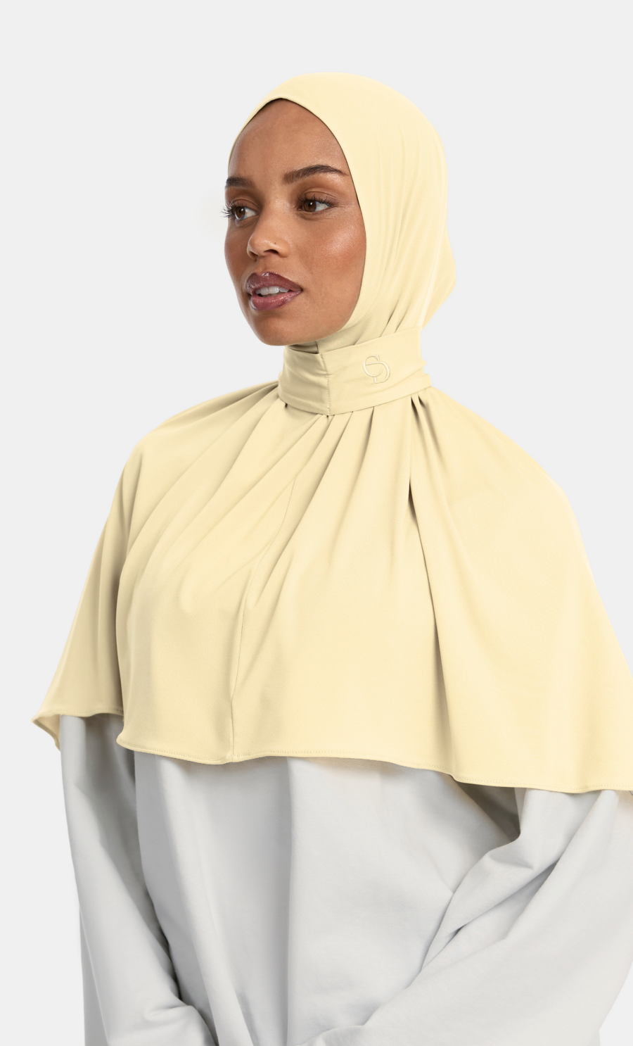 PREMIUM JERSEY PULL TIE HIJAB - BUTTER YELLOW