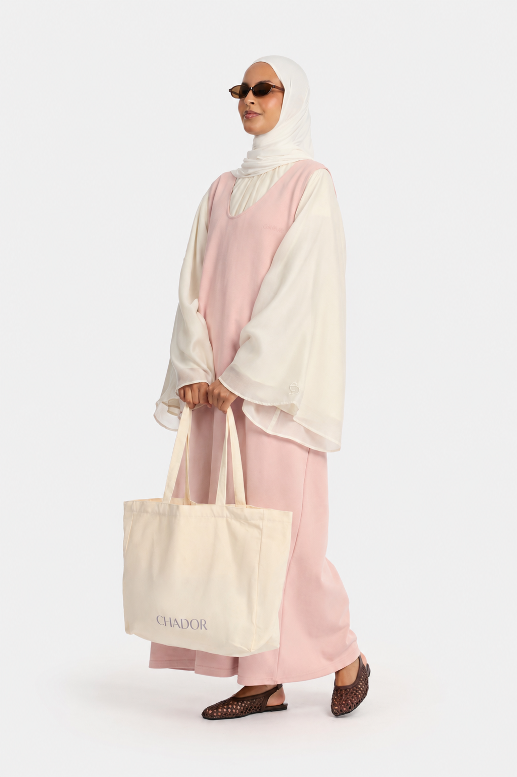 DRAWSTRING TOTE BAG - BEIGE