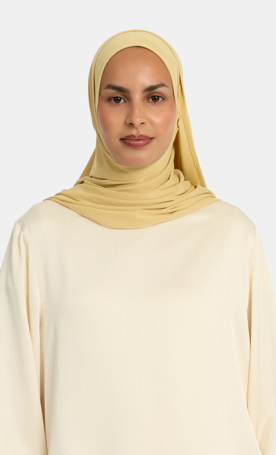 BREATHABLE JERSEY SCARF - PALE YELLOW