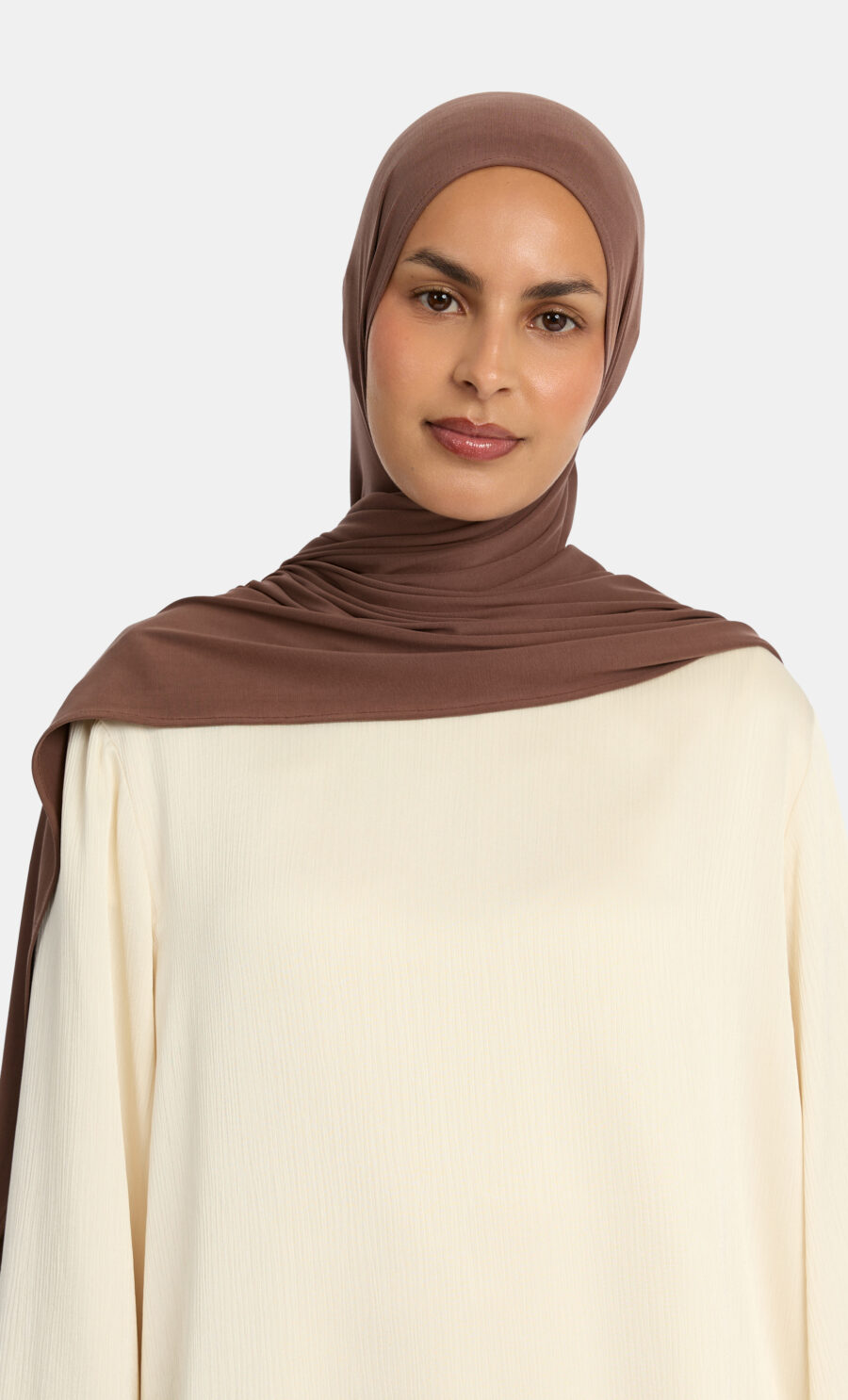 BREATHABLE JERSEY SCARF - CHOCOLATE