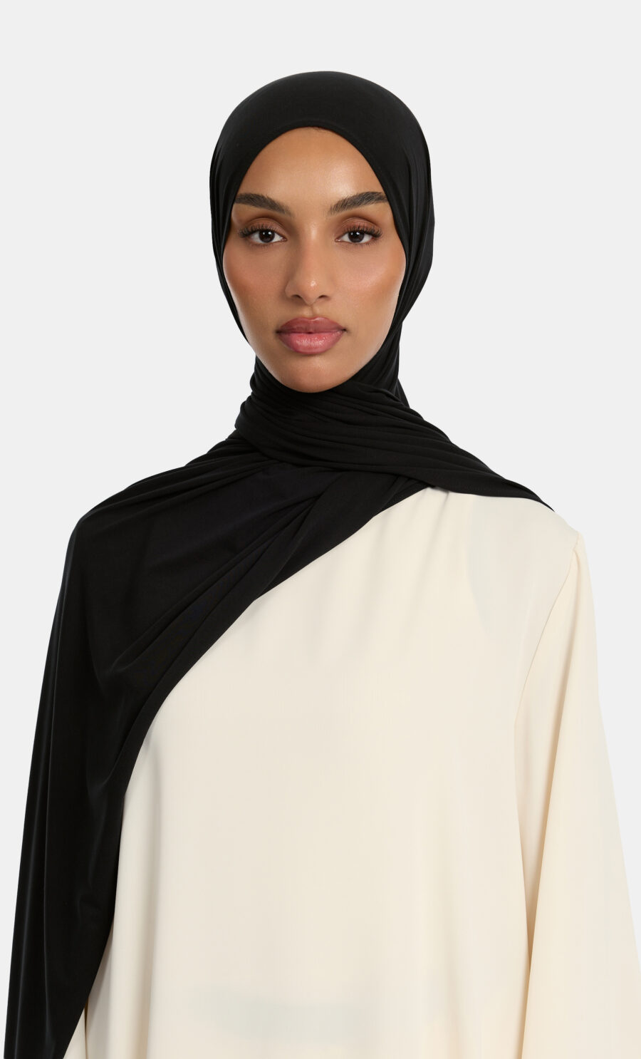 BREATHABLE JERSEY SCARF - BLACK