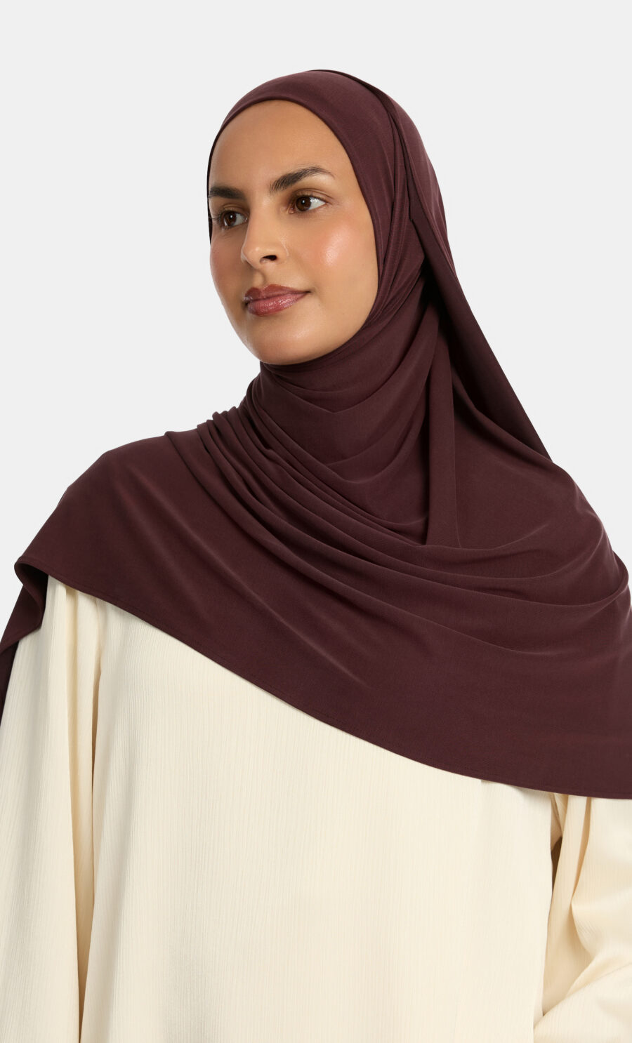 BREATHABLE JERSEY SCARF - DARK CHOCOLATE