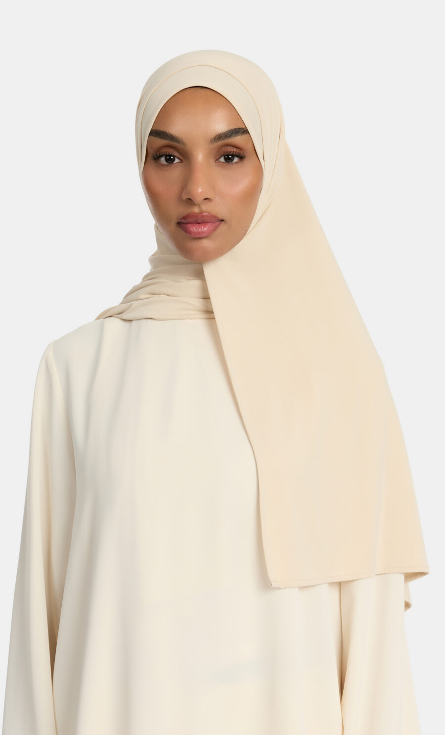 BREATHABLE JERSEY SCARF - CREAM