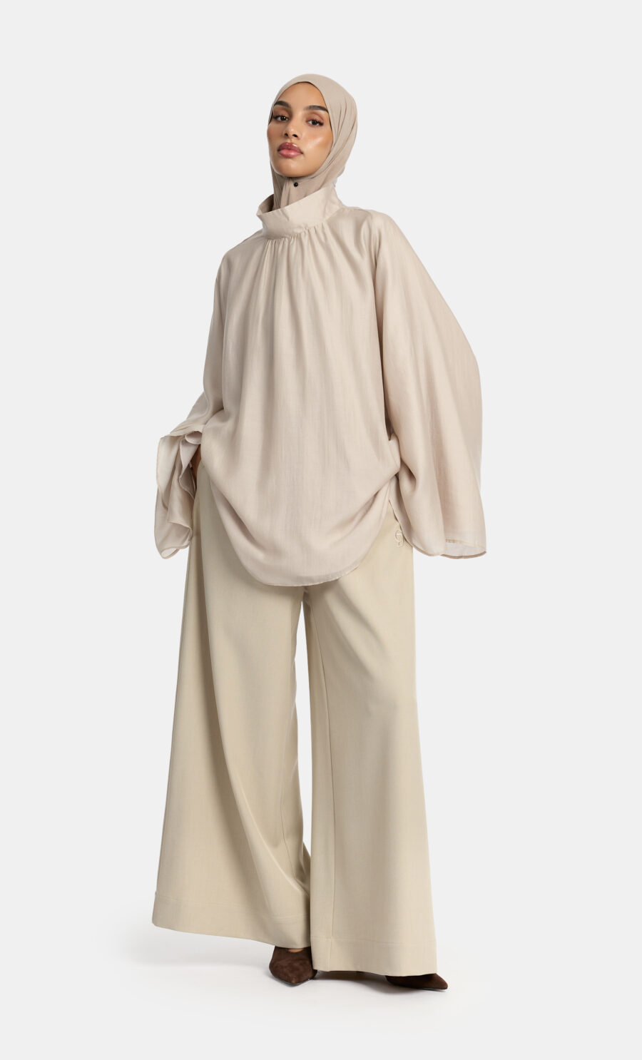 RELAXED FLOWY TOP - STONE