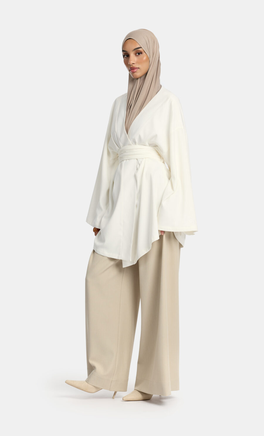 WIDE PANTS - STONE, S