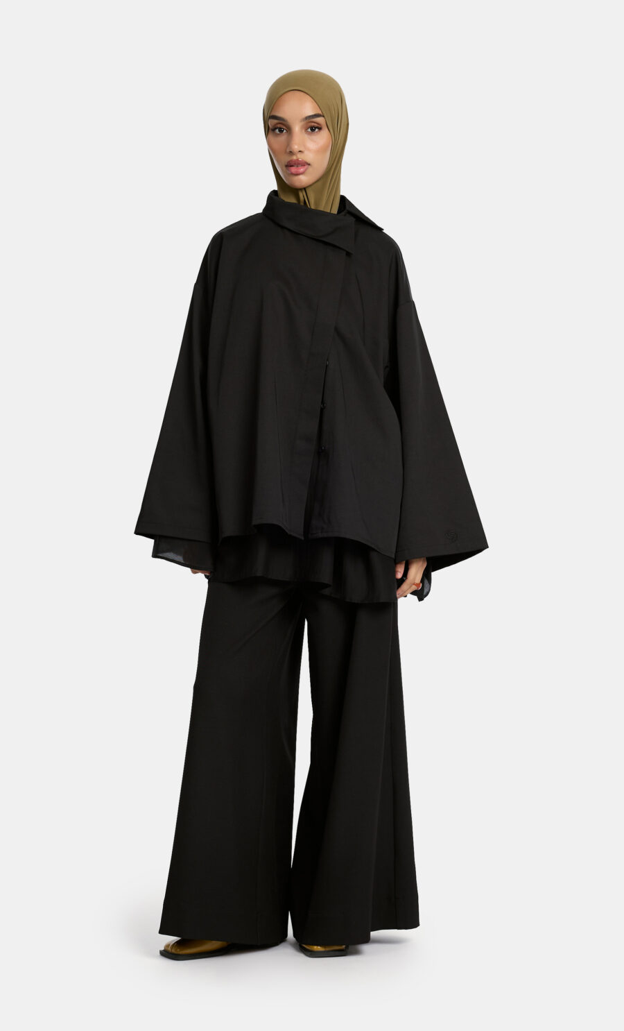 WIDE PANTS - BLACK, S