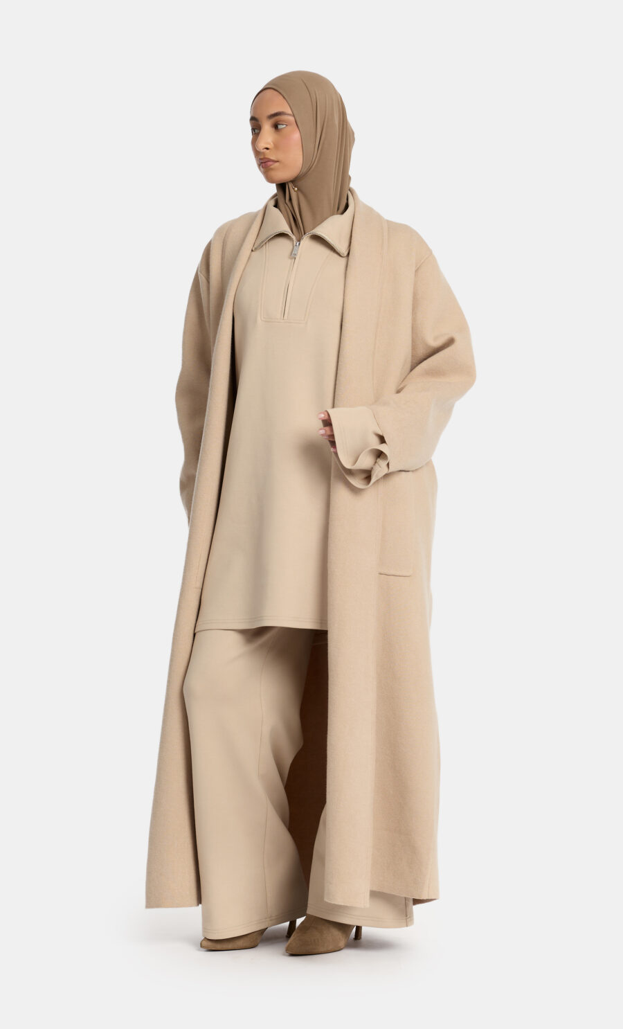LONG CARDIGAN - BEIGE