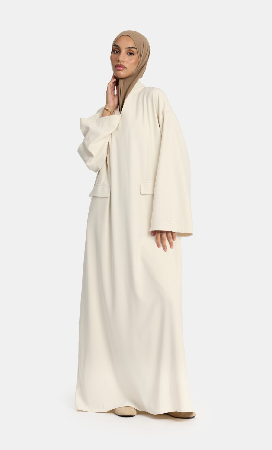 SIGNATURE POCKET DRESS - STONE, 135 CM