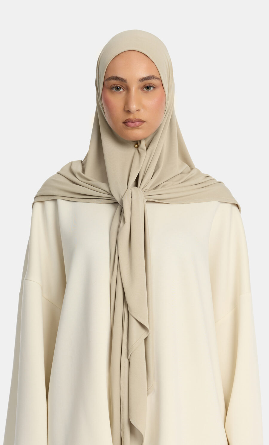 BREATHABLE TRIANGLE HIJAB - MUSHROOM
