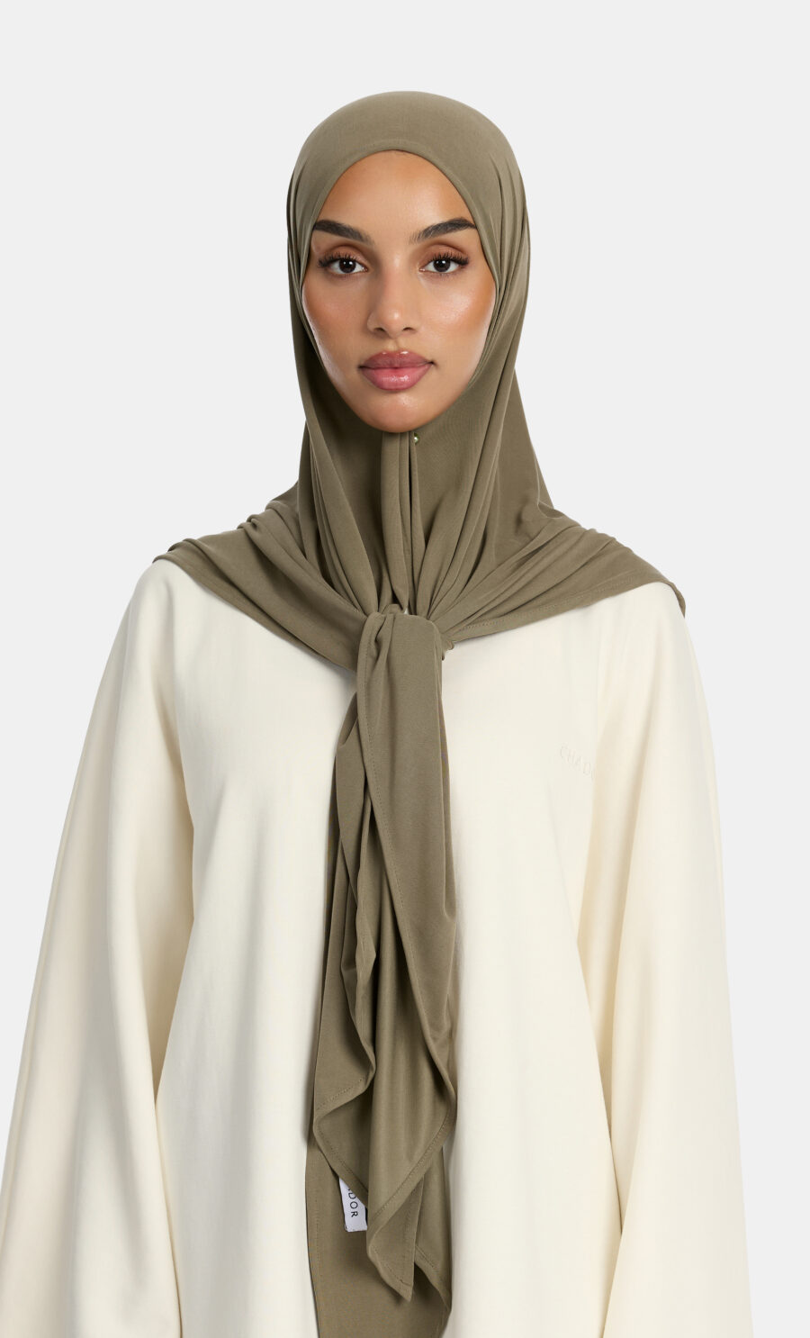BREATHABLE TRIANGLE HIJAB - OLIVE GREEN