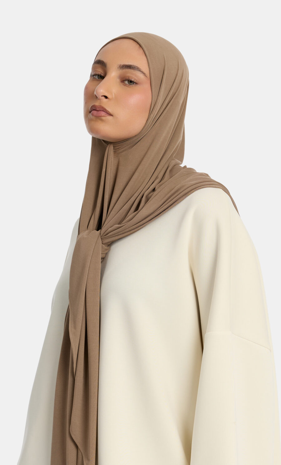 BREATHABLE TRIANGLE HIJAB - TAUPE