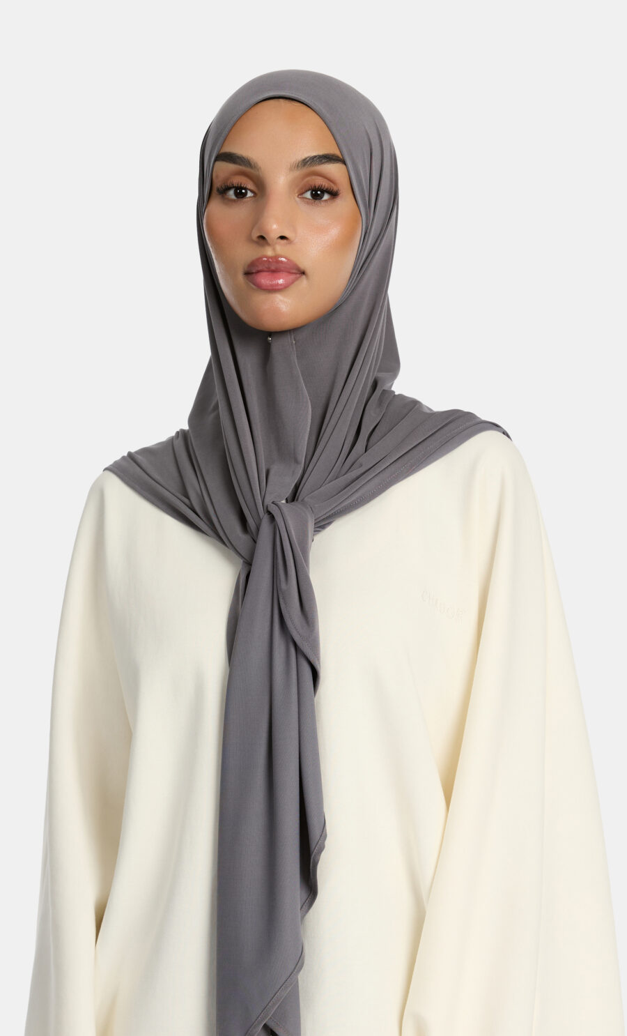 BREATHABLE TRIANGLE HIJAB - SLATE GREY