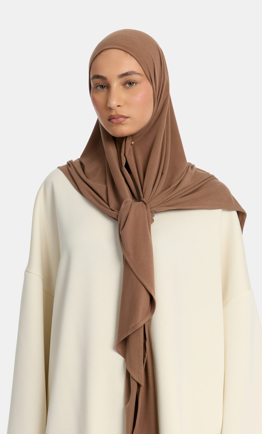 BREATHABLE TRIANGLE HIJAB - MOCHA