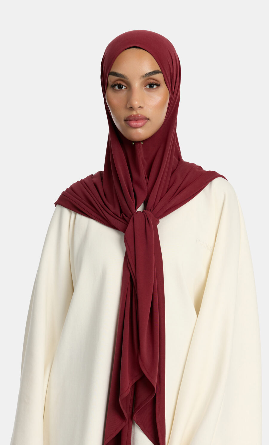 BREATHABLE TRIANGLE HIJAB - BURGUNDY